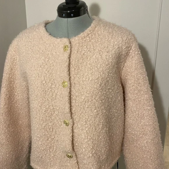 H&M Soft Pink Teddy Jacket - Picture 3 of 7